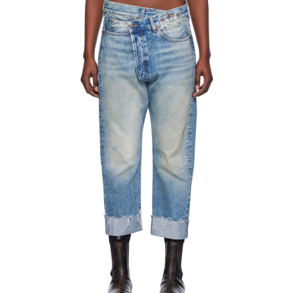 R13 - Blue Crossover Jeans, Size 28